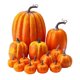 thumbnail image 4 of 14 calabazas artificiales para Halloween, manualidades de varios tamaños, decoración del hogar de temporada. Naranja, 4 of 9