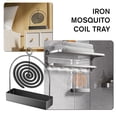 thumbnail image 3 of Iron Mosquito Coil Holder with Handle - Portable Fireproof Incense Burner for Outdoor Patio, Camping and Home Decor - Sturdy Hanging Design Compatible with Large Coils, Gifts for Mom and Gardeners, 3 of 7