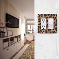 thumbnail image 5 of Yayeee Rocker Switch Wall Plate 2-Gang 4.7"x4.6" Home Decorative Outlet Cover, Leopard Pattern, 5 of 6