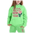 thumbnail image 2 of JHLZHS Girl Clothing Set 10-12 Years Old Child Toddler Boys Girls Long Sleeve Solid Warm Hoodie Pullover Tops Pants Kids Outfits Sweat Suit Girls Clothing Set 7-8 Fall Outfits for Girls 7-8 Blue, 2 of 3