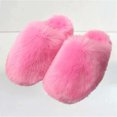 thumbnail image 3 of RUIYANQI Women's Fuzzy Slippers Plush Fluffy Open Toe Slip On House Shoes Soft Warm Cozy Indoor Outdoor Slides Multi Color Winter Slippers For Women Pink Women Sandal, 3 of 5