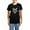 With Blue Strpe Pant, variant on - Wolf Face Pajamas - Women's Short Sleeve Print T-Shirt and Pants Dark Cotton Pajama Set