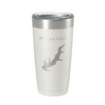 thumbnail image 1 of Marion Lake Map Tumbler Travel Mug Insulated Laser Engraved Coffee Cup Kansas 20 oz White, 1 of 1