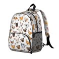thumbnail image 2 of Dog Head and Dog Paw Print Backpack for School, Cute School Bag with Adjustable Shoulder Straps and Padded Back, 13.8"x11.4"x6", 2 of 5