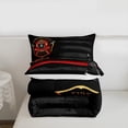 thumbnail image 6 of Firefighter Comforter Set Twin Size,American Flag Geometric Stripes Bedding Set,Boys Girls Adults Room Decor,Fire Fighting Truck Tools Down Comforter,Red Black Fashion Duvet Insert, 6 of 7