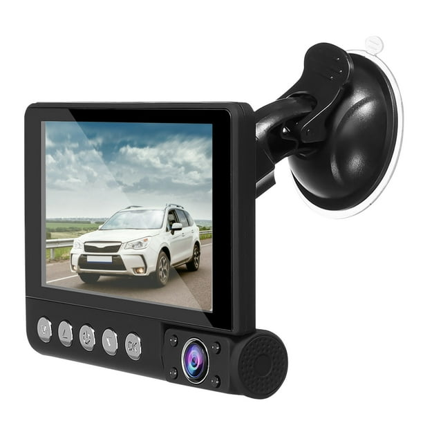 Suokom Dashcam 3 canaux Dash Cam avant et arrière à l'intérieur 1080P  caméra de tableau de bord pour voitures Dashcam caméra de voiture à trois  voies avec enregistrement en boucle de vision