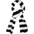 thumbnail image 3 of VIVIAN & VINCENT Fall Winter Ultra Soft Knit Striped Scarf for Women Black White, 3 of 5