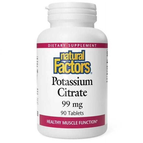 Natural Factors - Citrate de Potassium, 90 Comprimés