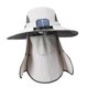 thumbnail image 4 of Sombrero de pescador con ventilador solar para exteriores, impermeable, ligero y para el sol, para hombres y mujeres. Gris claro, 4 of 9