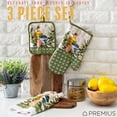 thumbnail image 3 of PREMIUS 3 Piece Printed Kitchen Linen Set, Olive Oil & Branch, 1 Cotton Towel, 1 Pot Holder, 1 Oven Mitt, 3 of 5