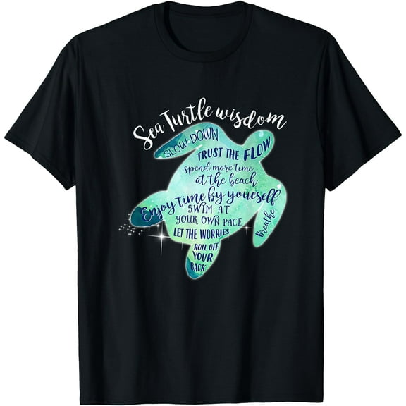 Sea Turtle Wisdom Beach Unisex T-Shirt for Men Women Kids Toddler