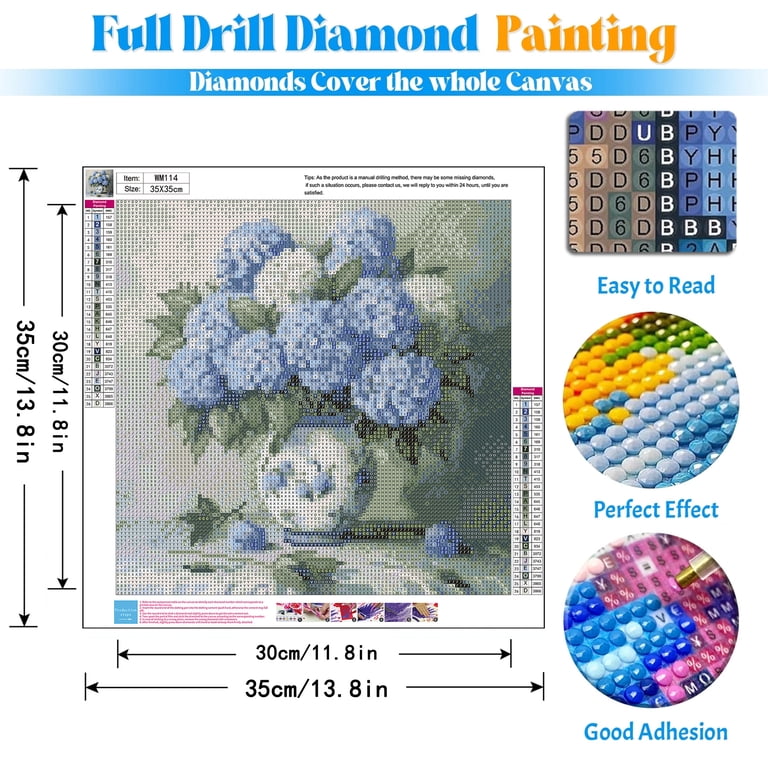 Blue Hydrangea 5D Diamond Painting Art Kit photo 4