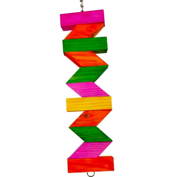 Bonka Bird Toys 1209 Big Ziggy Large Wood Chew Bird Toy Amazon African Grey