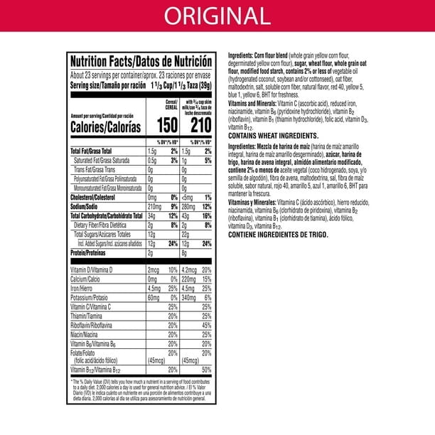 Kellogg's Froot Loops Breakfast Cereal, Fruit Flavored, Breakfast Snacks with Vitamin C, Original, 32.1oz Bag (1 Bag)-2Pack