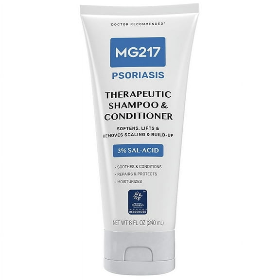 MG217 Psoriasis Therapeutic Shampoo & Conditioner with Salicylic Acid, 8 Oz, 3 Pack