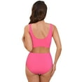 thumbnail image 4 of larppty Maternity Bikini Swimsuit for Women High Waisted Two-Piece Bathing Suit Pregnancy Swimwear (Pink, M), 4 of 9