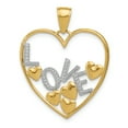 thumbnail image 1 of Pendentif Cœurs Flottants en Or Jaune Rhodié 14K & Rhodié, 1 of 2