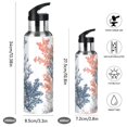 thumbnail image 2 of Yayeee 20oz Insulated Water Bottle Double Wall Stainless Steel with Flip Straw Lid, White Sea Plants, 2 of 7