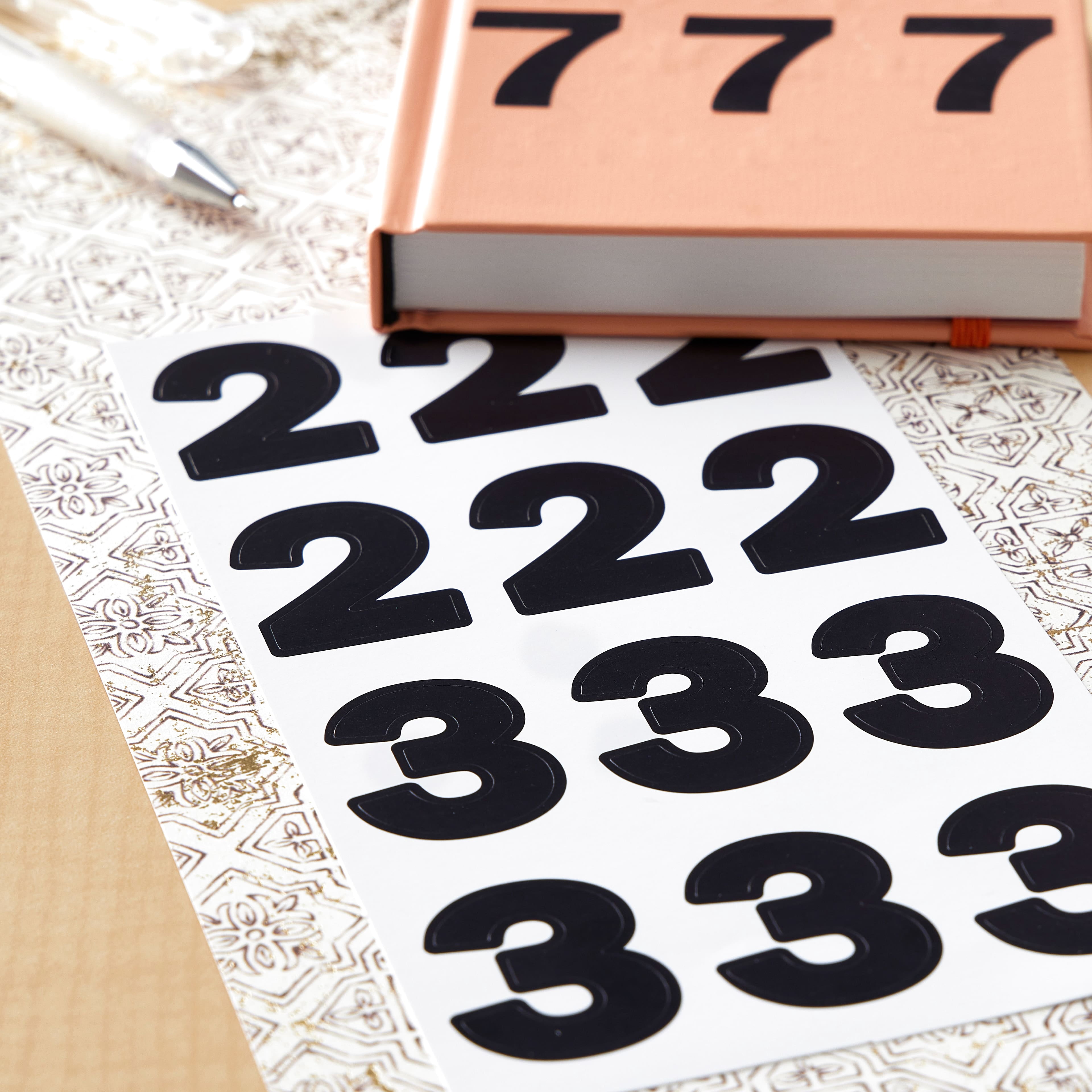 Recollections Black Number Stickers, 12 Pack