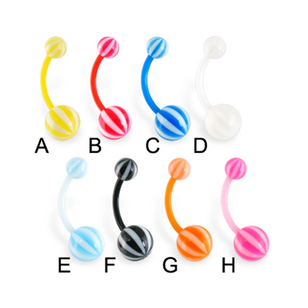 Flexible Beach Ball Belly Button Ring, Great For Pregnant Women!,Light