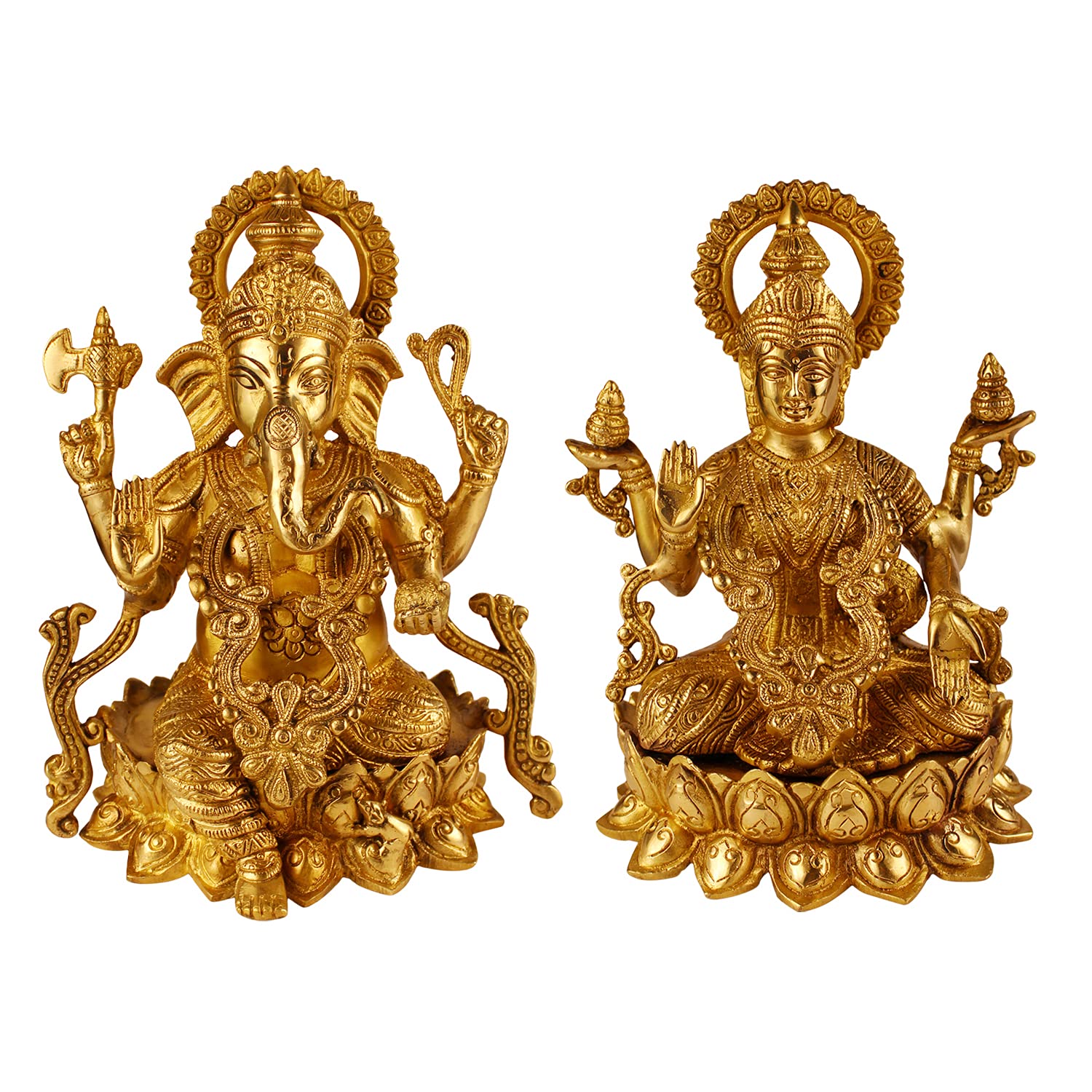 Brass World Brass Ganesha Laxmi Ganesh Lakshmi Bhagwan Luxmi Idol
