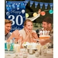 thumbnail image 5 of BIRLON 30th Birthday Decorations, Men Birthday Party Supplies, Happy Birthday Poster and Pennants, Blue Balloon, Silver Balloon, Happy Birthday Printed Balloon(Blue Silver), 5 of 5
