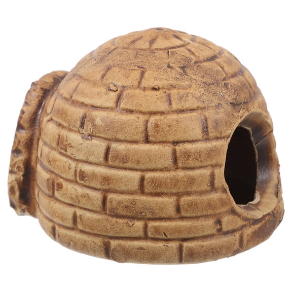 LOLIPPYY Ceramic Aquarium Hideout with Natural Cave Design for Fish Shrimp and Reptiles