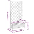 thumbnail image 4 of vidaXL Planter with Trellis Brown Solid Wood Fir, 4 of 5