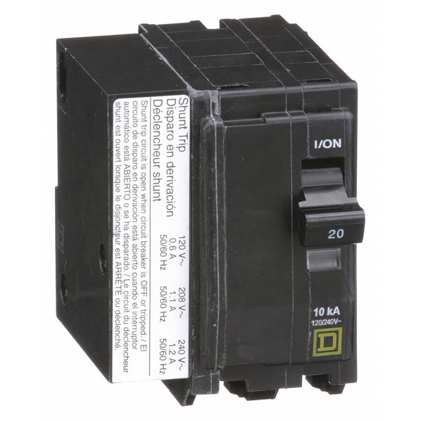 Square D QO220-1021 2 Pole 200 Amp w/ Shunt Trip - Walmart.com ...