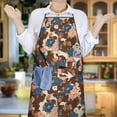 thumbnail image 6 of Pioneer Flower Floral Print Pattern Cotton Linen Apron with Pockets, Waterproof Adjustable, 33x27 Inch for Kitchen, Gardening, BBQ, Salon, 6 of 6