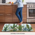 thumbnail image 5 of Green Cactus Doormat Outdoor Entrance 24"x36", Watercolor Summer Botanical Blue Absorb Moisture Dirt Door Mats, Non-Slip Rubber Backing Floor Mats Indoor, Low-Profile Front Door Rugs, 5 of 9