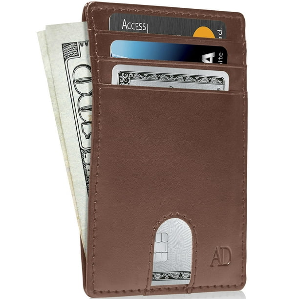 Access Denied Slim Minimalist Wallets For Men Vegan Leather Front