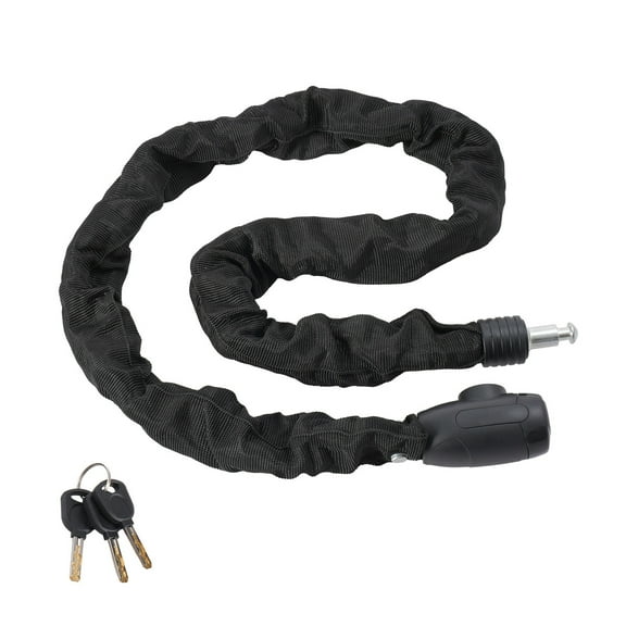 KFFKFF Chain Lock for Bikes, 3.94 Ft with 4-Key Combo, Robust Anti-Theft Security for Bicycles, Motorcycles, Scooters, and Gates, 8mm Thick