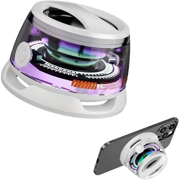 Altavoz Bluetooth MagnéTico, Bocina Bluetooth MagnéTica PortáTil, G200 PequeñO Altavoz de ConduccióN InaláMbrica, Altavoz PortáTil Luz de Color para TeléFono, Al Aire úLtima IntervensióN (Blanco)