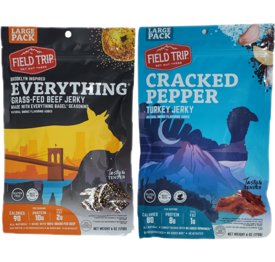Field Trip Gluten Free Jerky Variety Pack, Cracked Pepper Turkey Jerky