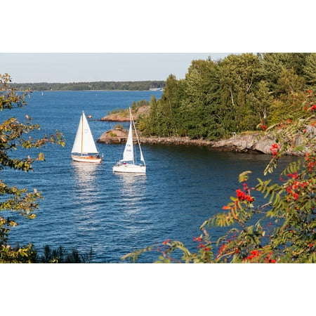 - Canvas Print Finnish Sea Sailboat Archipelago Coast Stretched Canvas 10 x 14