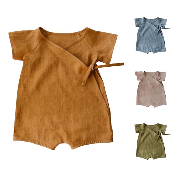 Shachafan Baby Girls Romper Short Sleeve Jumpsuit Summer Bodysuit Baby Girl Patriotic Clothes