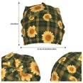 thumbnail image 2 of Naloa Black Ink Green Plaid Sunflower Beanie for Men Women Knitted Unisex Winter Hat Beanies Cap Knit Cuffed Beanies Hats, 2 of 7