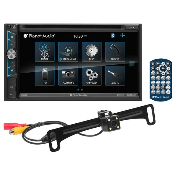 Planet Car System 6.95" Touchscreen & Bluetooth, Plastic Black, 6.85 x 7.01 x 3.94 Inches