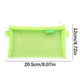 thumbnail image 2 of FastXmas Clear Exam Pencil Pouch, Clearly Visible Nylon Mesh Pencil Case with Zipper, Large Capacity Stationery Organizer Multi-Purpose Storage Bag Travel Makeup Bag, 2 of 7