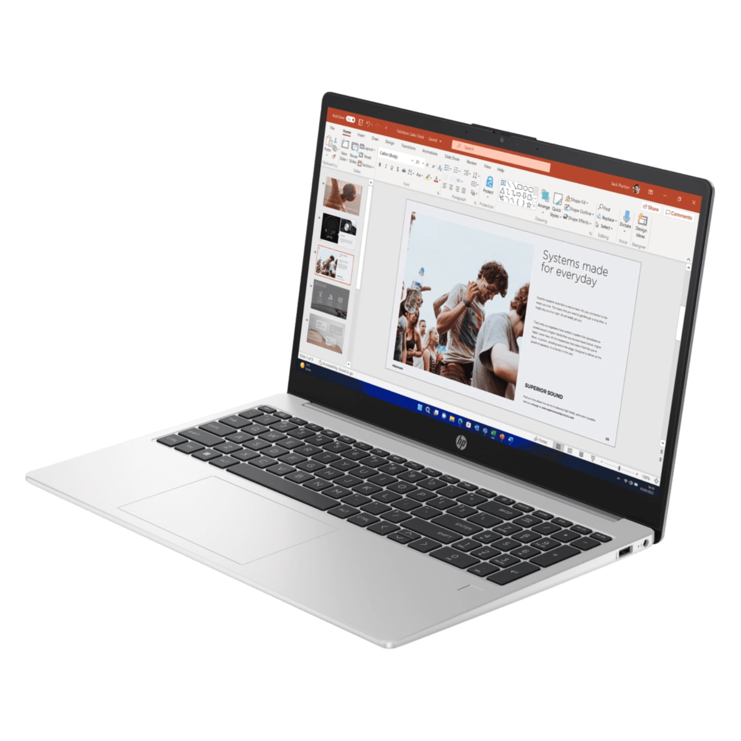 Laptop HP 250 G10 (B5Uz7At) 15.6" Uhd Core I5 8GB 512GB Ssd W11 Plata