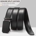 thumbnail image 7 of GAEKEAO Men’s Ratchet Belt Adjustable Leather Belt with Auto Lock Buckle Trim to Fit and Gift Box, 7 of 7