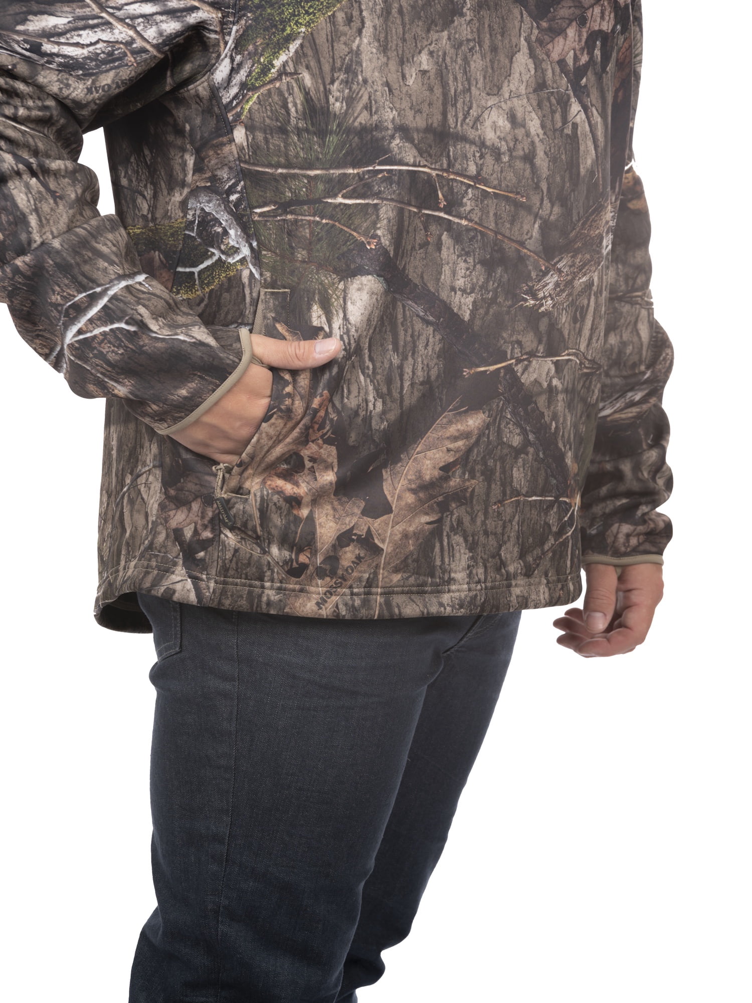 Mossy Oak Men's Country DNA Camo Pullover Tech Hoodie with Neck Gaiter, Up to 2XL