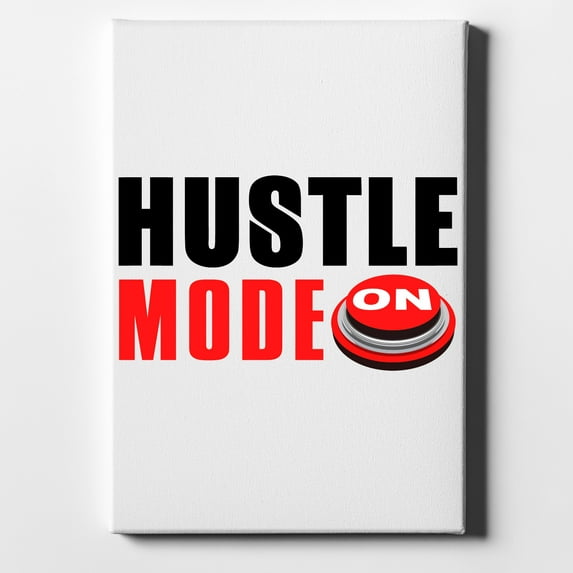 Mode On Button - 8" x 10" - Decorative Canvas Wall Art - White Edge - 5/8" Gallery Wrapped