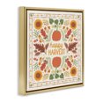 thumbnail image 3 of Stupell Industries Farmhouse Happy Harvest Pattern Gold Floating Frame Canvas Art, 25 x 25, by Laura Marshall, 3 of 8