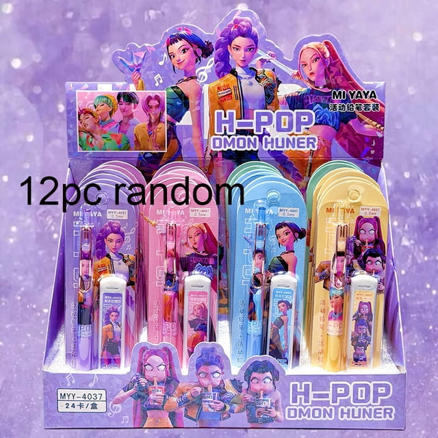 0.5mm Automatic Pencil Set Smooth Writing Stationery for Elementary School Students Anime Cosplay Supplies