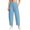 Sky Blue #022, variant on Barrel Sweatpants Women, Lightweight Fall Baggy Sweatpants High Waisted Wide Leg Cropped Workout Pants with Pockets M