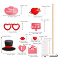thumbnail image 2 of 25Pcs Décorations de Jour de Saint Valentin Décor de Stand Photo de Jour de Saint Valentin, 2 of 6