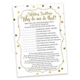 thumbnail image 2 of Inkdotpot Bridal Wedding ShowerGameBachelorette Party ActivityGameCards 50-PackGold ConfettiWhy Do We Do That, 2 of 7