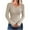 Khaki, variant on Timegard Going out Tops for Women V Neck Long Sleeve Slim Comfy Tops Solid Color Skinny Sweater Casual